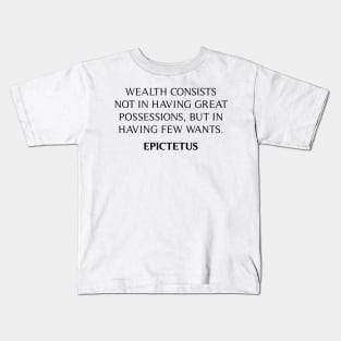 Epictetus Quote Kids T-Shirt